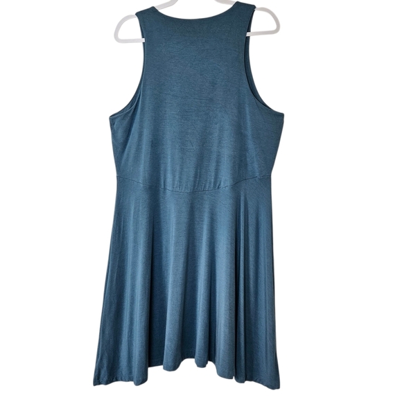 Athleta Santorini Thera Dress Womens M Teal Stretchy Soft Pullover - Picture 3 of 10